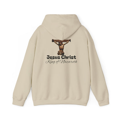 Jesus Christ King of Nazareth Hoodie - Unisex Heavy Blend Sweatshirt