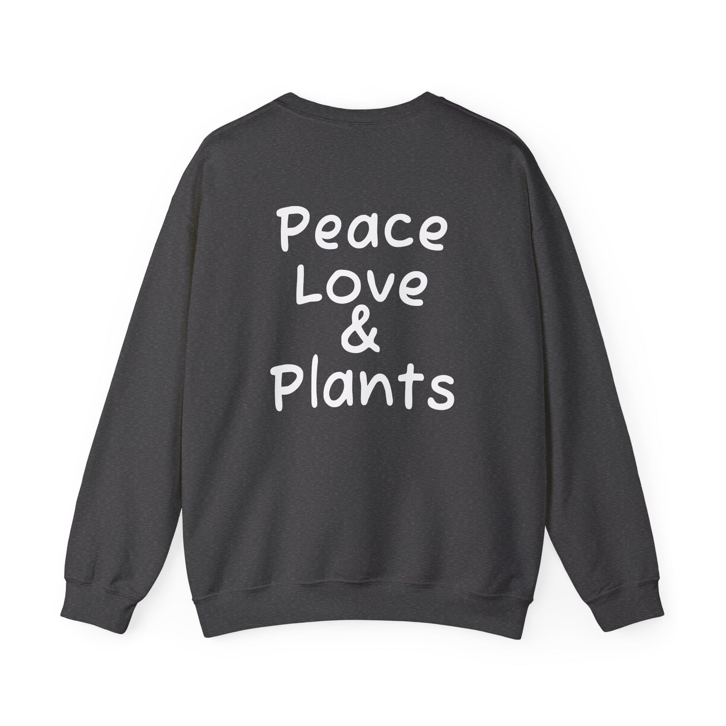 Peace Love & Plants Unisex Crewneck Sweatshirt - Cozy Floral Design