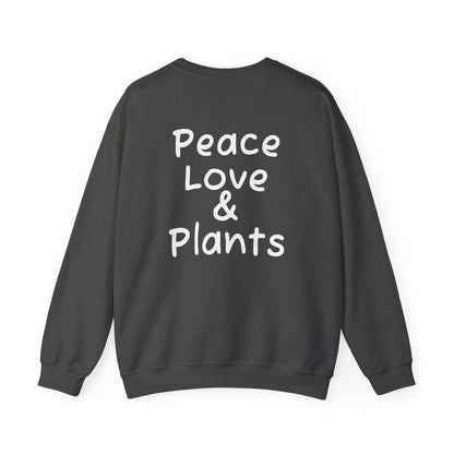 Peace Love & Plants Unisex Crewneck Sweatshirt - Cozy Floral Design