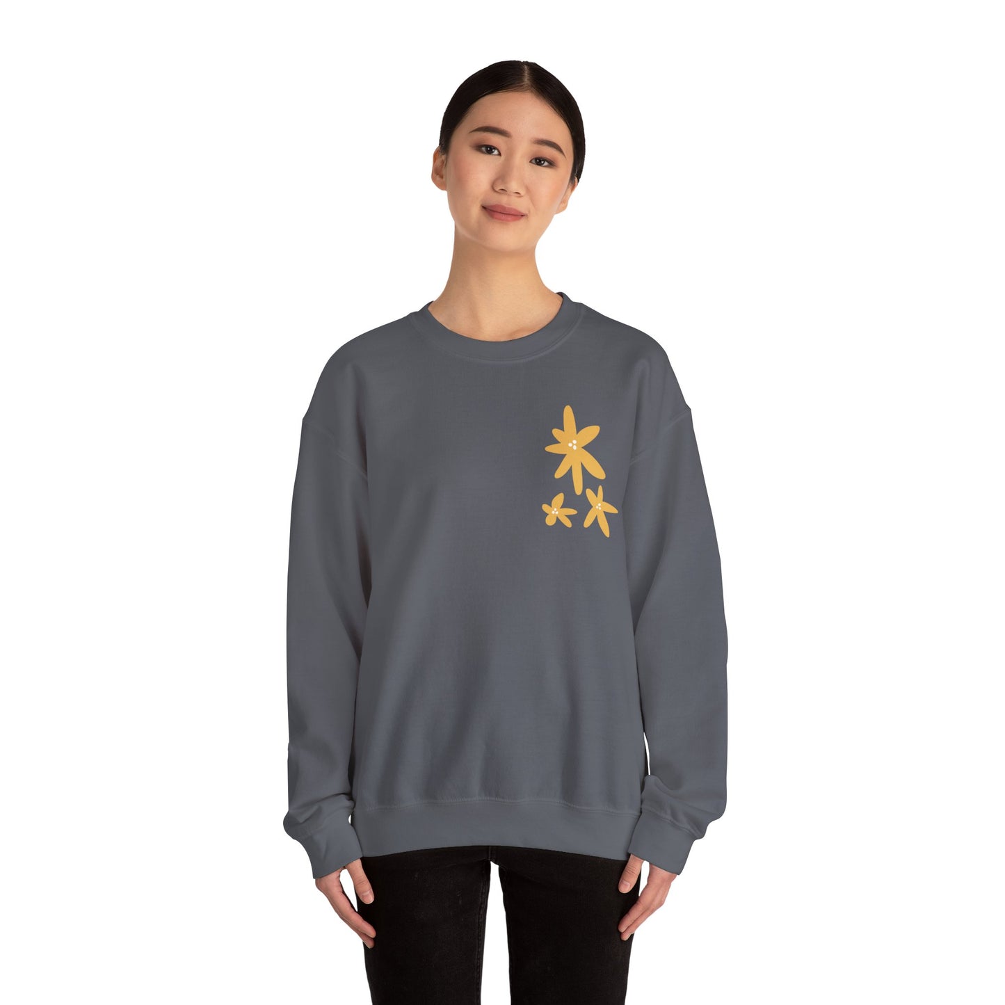 Peace Love & Plants Unisex Crewneck Sweatshirt - Cozy Floral Design