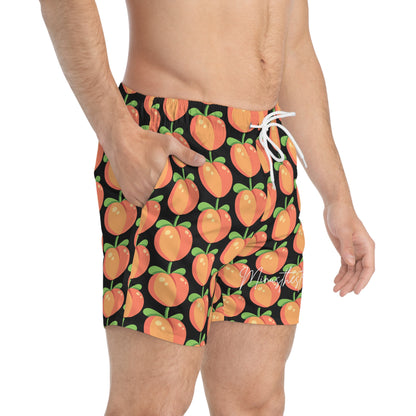 Men's Orange Fruit Swim Trunks - Fun Beachwear for Summer Vibes