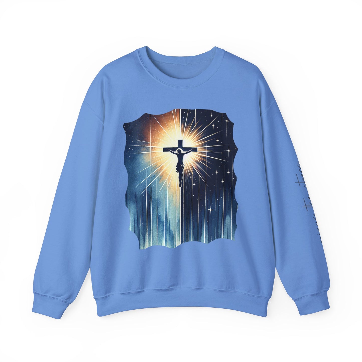 Jesus Christ Crewneck Sweatshirt - Faith Inspired Heavy Blend for Comfort & Style