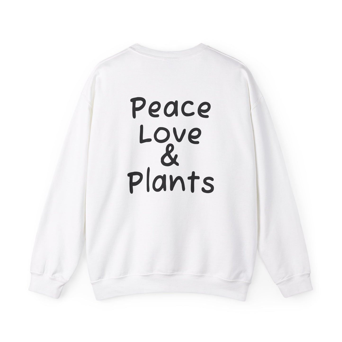 Peace Love & Plants Unisex Crewneck Sweatshirt - Cozy Floral Design