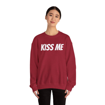 Kiss Me Unisex Heavy Blend™ Crewneck Sweatshirt - Perfect for Valentine's Day and Cozy Casual Wear