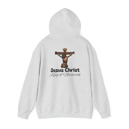 Jesus Christ King of Nazareth Hoodie - Unisex Heavy Blend Sweatshirt