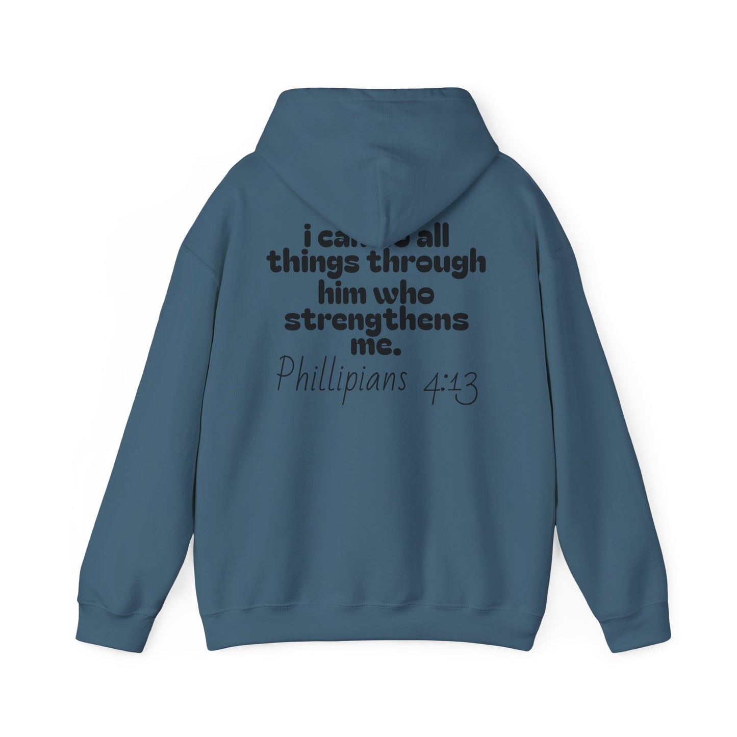 Inspirational Unisex Hooded Sweatshirt - "I Can Do All Things Through Him" - Stress Relief & Motivational Fashion