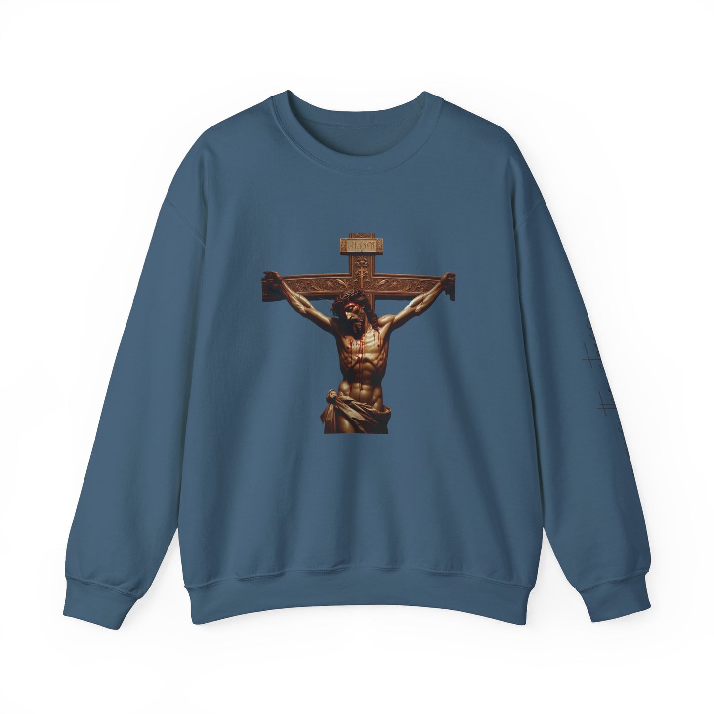 Alternate Jesus Christ Crewneck Sweatshirt - Faith Inspired Heavy Blend for Comfort & Style