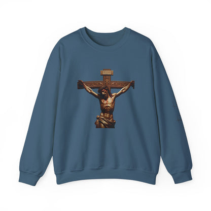 Alternate Jesus Christ Crewneck Sweatshirt - Faith Inspired Heavy Blend for Comfort & Style